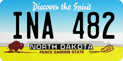ND license plate INA482