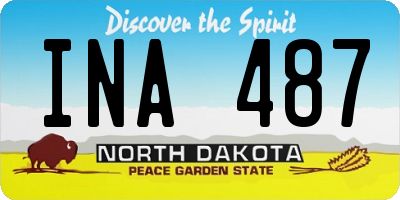 ND license plate INA487