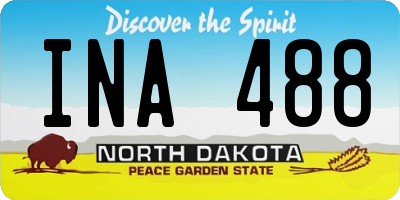 ND license plate INA488