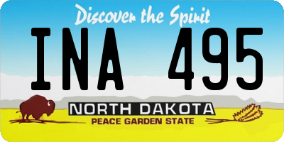ND license plate INA495