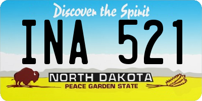 ND license plate INA521