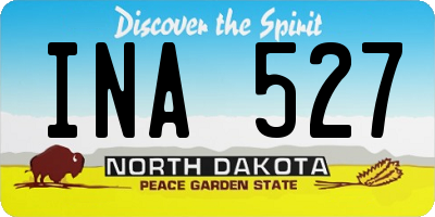 ND license plate INA527