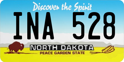 ND license plate INA528
