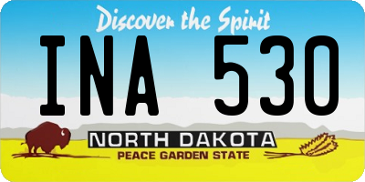 ND license plate INA530