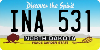 ND license plate INA531