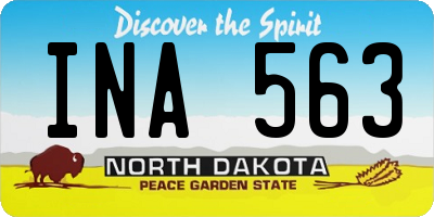 ND license plate INA563