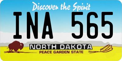 ND license plate INA565