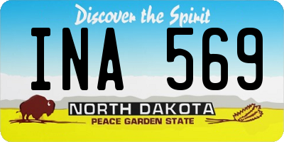 ND license plate INA569