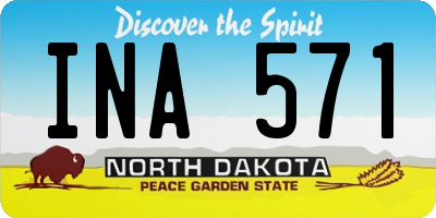 ND license plate INA571