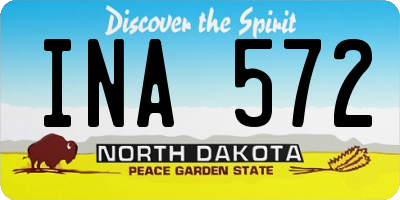 ND license plate INA572