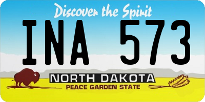 ND license plate INA573
