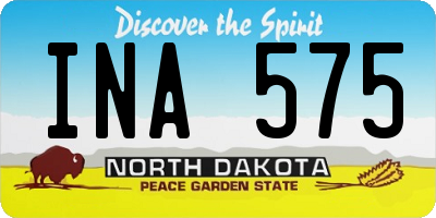 ND license plate INA575