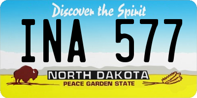 ND license plate INA577