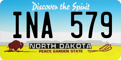 ND license plate INA579