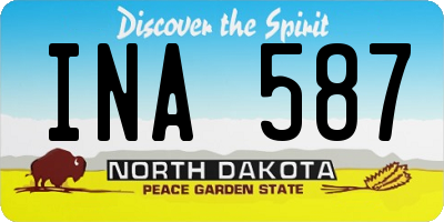 ND license plate INA587