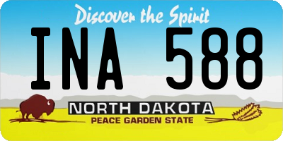 ND license plate INA588
