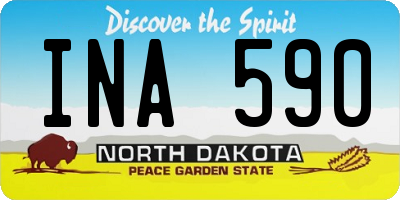 ND license plate INA590