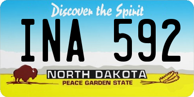 ND license plate INA592