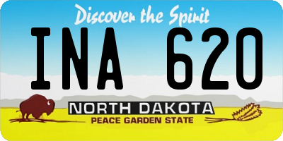 ND license plate INA620