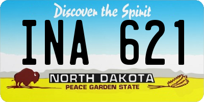 ND license plate INA621