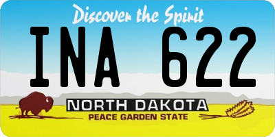 ND license plate INA622