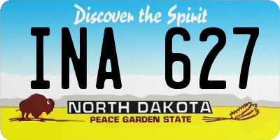 ND license plate INA627