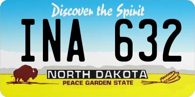 ND license plate INA632