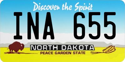 ND license plate INA655