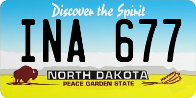 ND license plate INA677