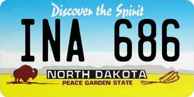 ND license plate INA686