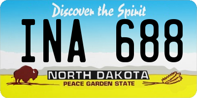 ND license plate INA688