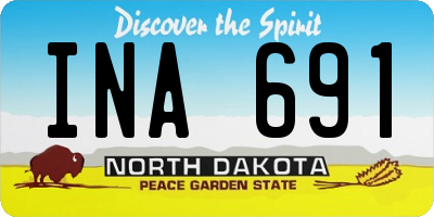 ND license plate INA691