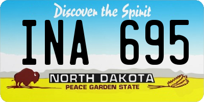 ND license plate INA695
