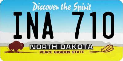 ND license plate INA710