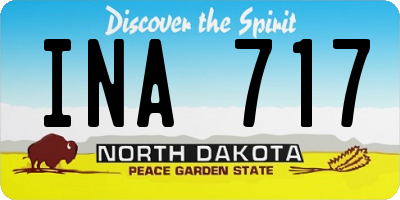 ND license plate INA717