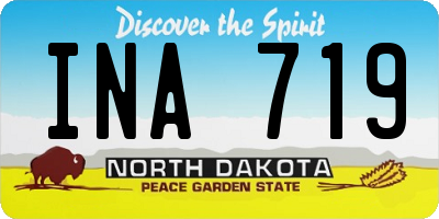 ND license plate INA719