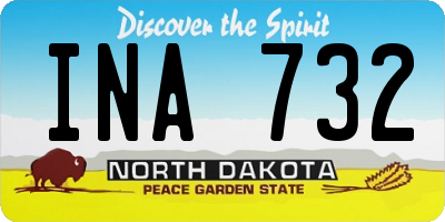 ND license plate INA732