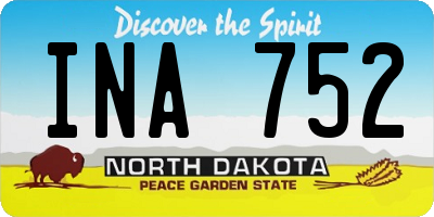 ND license plate INA752