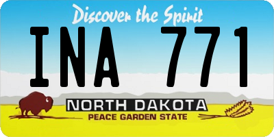 ND license plate INA771