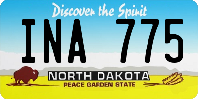 ND license plate INA775