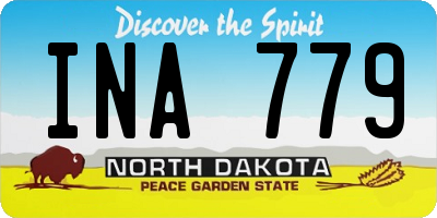 ND license plate INA779