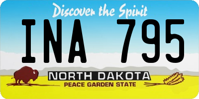 ND license plate INA795