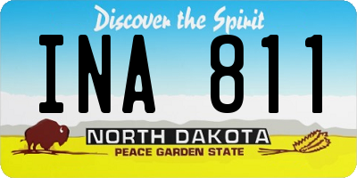 ND license plate INA811