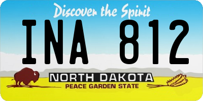 ND license plate INA812