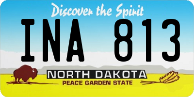 ND license plate INA813