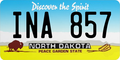 ND license plate INA857