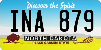 ND license plate INA879