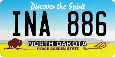 ND license plate INA886