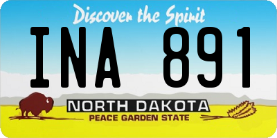 ND license plate INA891