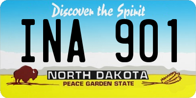 ND license plate INA901